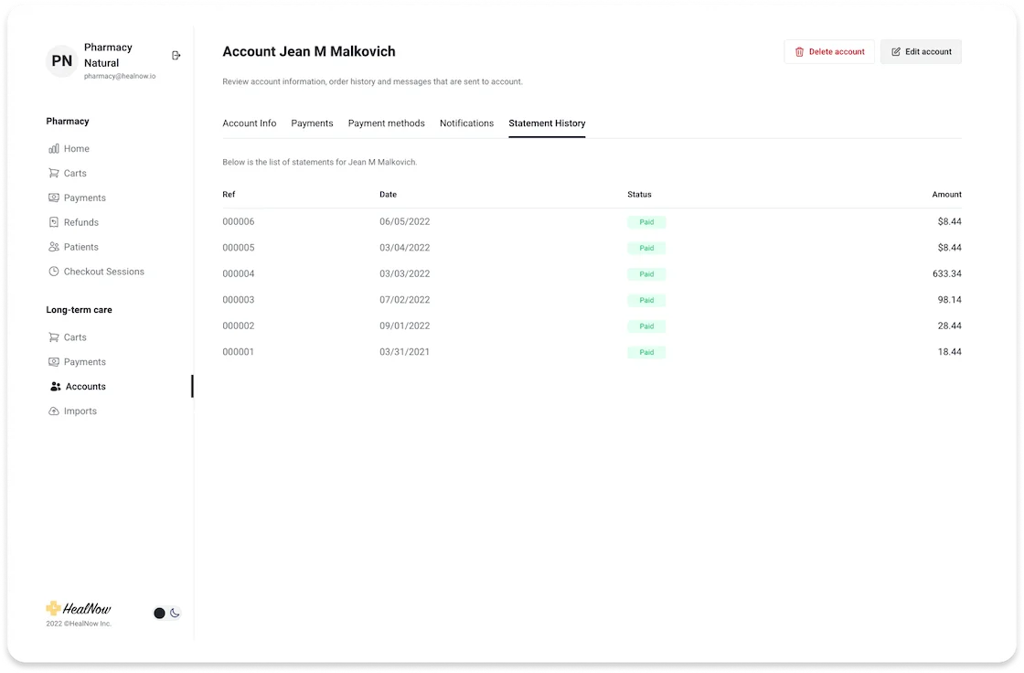 Healnow Dashboard